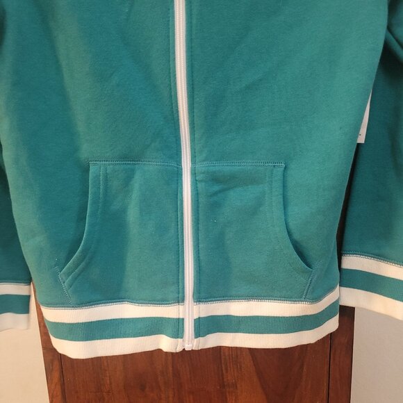 Old Navy Girls Teal Soft Fleece Hoodie - Size L (10 - 12) - Picture 2 of 6